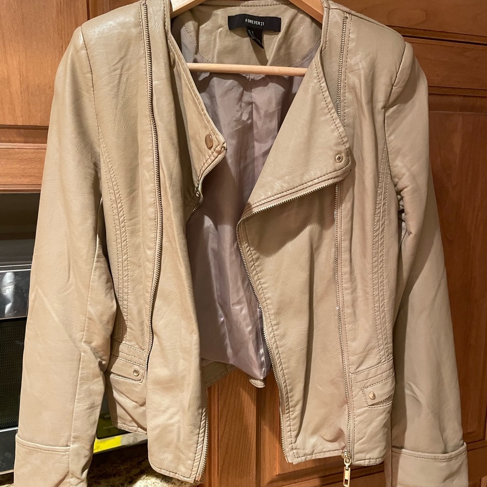 Forever 21 Tan Leather Jacket